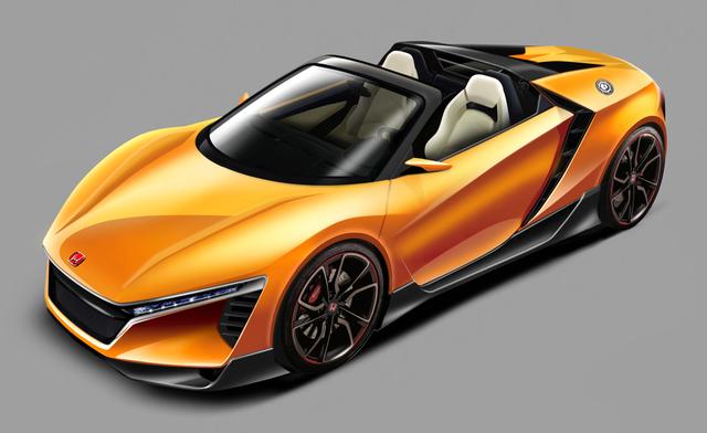 画像: いわゆるベビーNSX。流出した意匠登録図面を元にホリデーオート編集部が作成した予想図です。今回の調査で、残念ながらピュア・コンセプトカーの図面であることが判明しました。