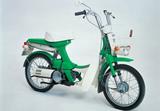 画像: ●空冷2スト・ピストンリードバルブ単気筒 ●49cc ●2.5PS/5000rpm ●0.38kg-m/4500rpm ●49kg ●2.00-14・2.00- 14 ●7万5000円 ©オートバイ別冊付録 不朽の日本車102年史
