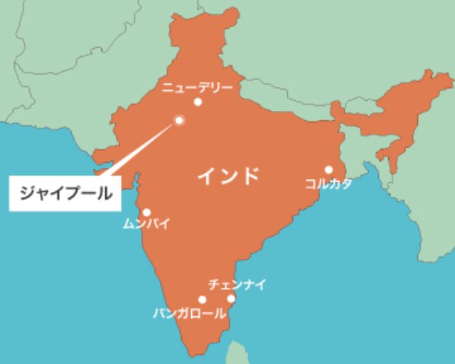 画像: ジャイプール市の位置