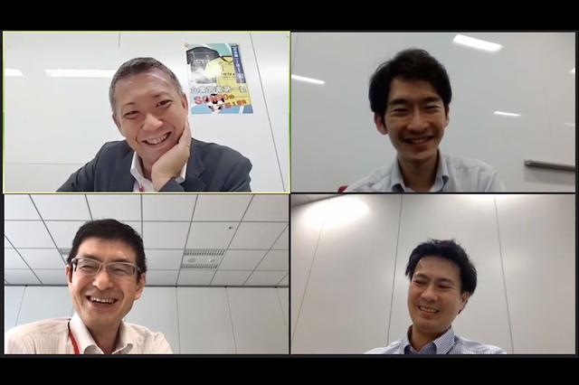 画像: 左上から時計回りに、損害保険ジャパン株式会社 市川裕邦氏、東京ガス株式会社 大森隆平氏、日立製作所 齊藤紳一郎、株式会社 ゆうちょ銀行 橋本佳和氏。