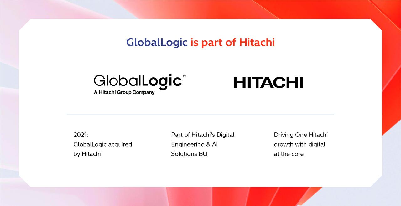 画像: Hitachi and GlobalLogic Co-Creation Synergies
