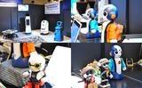 画像: 手前味噌ながら、BITSの展示は年々面白くなっていく。具体的に目に見えて体感できる商材が徐々に増えているからだ。その中でも、やはりロボットは分かりやすい。左上は、日本ユニシスのロボット群。店舗でお客さまのナビゲートを担当したり、夜中にRFIDを読んでひとりでに在庫管理をしたり、災害の現場でドクターと避災者のコミュニケーションを手助けしたり・・・有効で楽しみな応用が増えている。