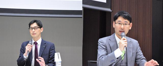 画像: 日本マイクロソフト 武田 新之助さん(左)、ワークスモバイルジャパン 岩瀬 義裕さん(右)