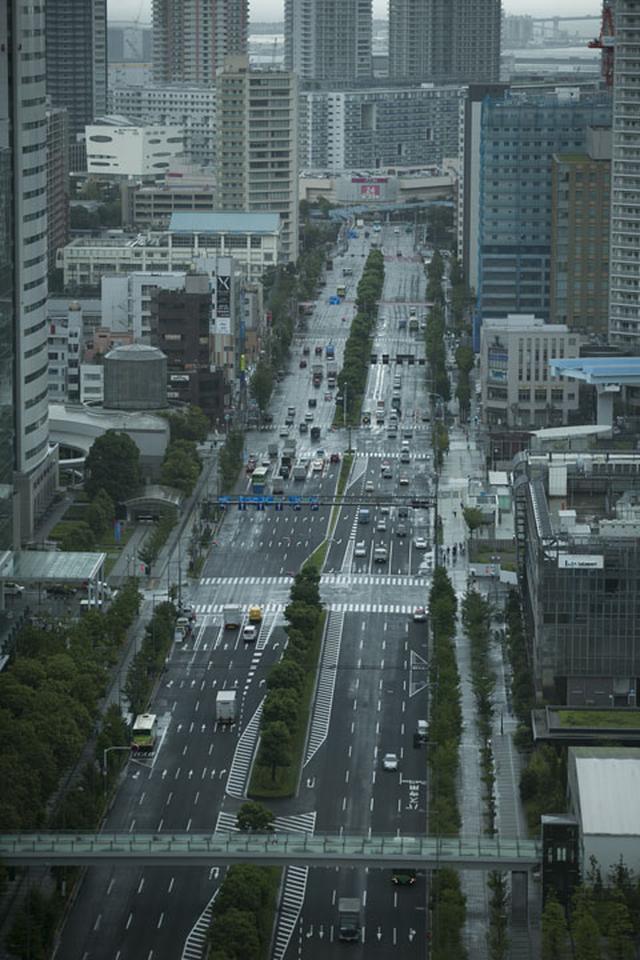 画像: 豊洲駅、東雲方面へと続くメインストリートを本社28階から撮影