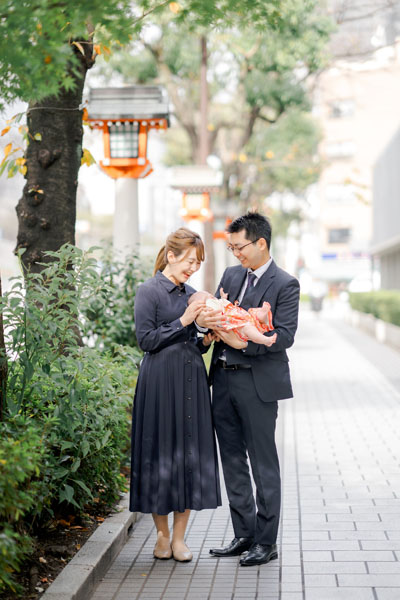 画像: 家族でお宮参り