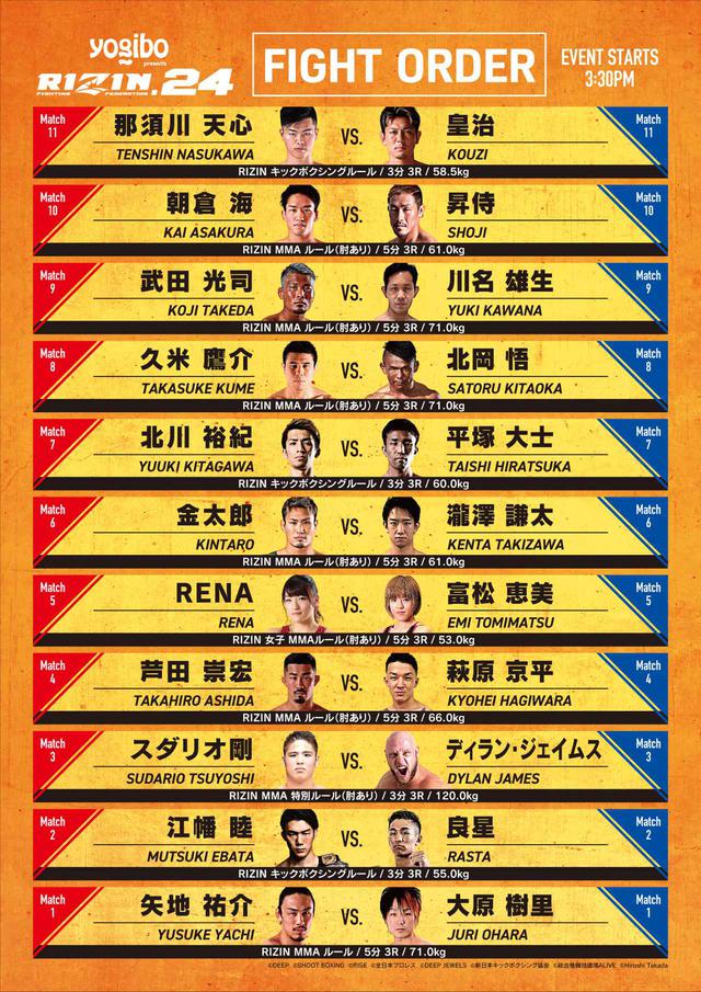 画像: 試合順が変更!第2試合が江幡睦vs.良星、と第7試合が北川vs.平塚へ
