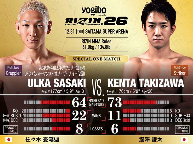 画像: スペシャルワンマッチ 佐々木憂流迦 vs. 瀧澤謙太