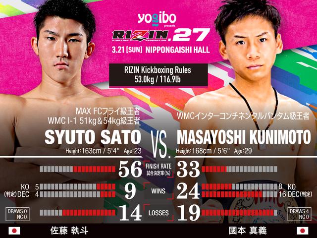 画像: Syuto Sato vs Masayoshi Kunimoto