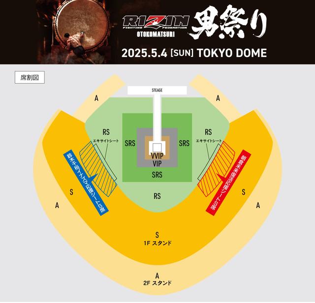 5/4 RIZIN 男祭り 東京ドーム VIP特典 🔥5/4(日)東京ﾄﾞｰﾑ #RIZIN男祭り🔥 📡PPVチケット販売開始