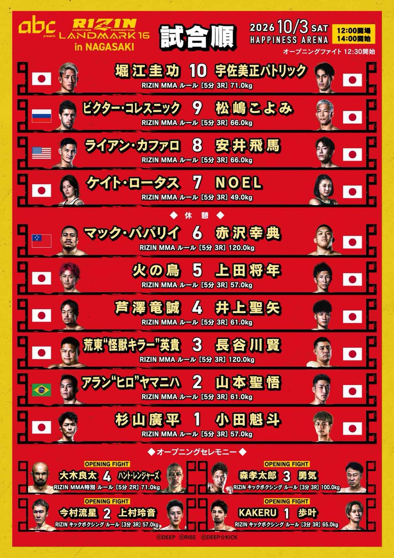 画像: 試合順