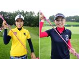 画像: *堀琴音(左)、江澤亜弥(右)とツアールーキーの2人もピンクエボです