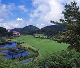 画像: 1番ホール/487㍎/パー5 ティからグリーン手前に幅2㍍弱のクリークが流れる