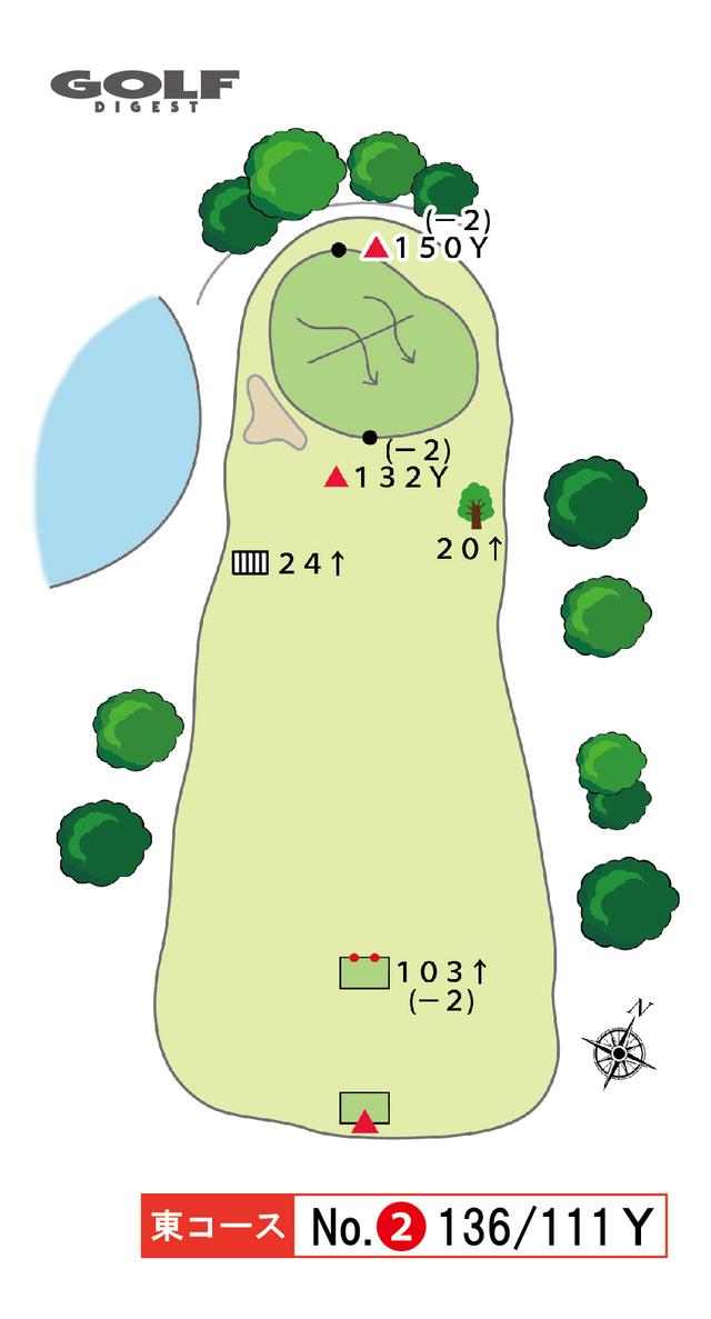 画像: 東コース 2番 136Y/111Y