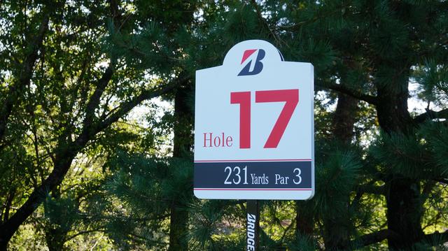 画像: 231yと距離のあるパー3の16番ホール