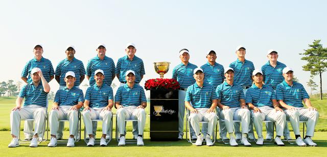 画像: 2015年プレジデンツカップ世界選抜 ニック・プライスを主将に据え、アダム・スコットやジェイソン・デイ、シャール・シュワルツェルら世界のトッププレーヤーが選ばれる中、日本からは松山英樹が選出された