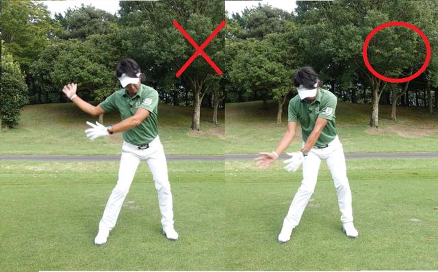 画像: 体の正面に腕をキープするために腕と体の同調が必要不可欠
