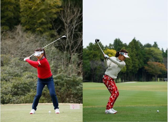 画像: 切り返しで右ひじが体から離れない