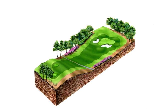 画像: オーガスタナショナルGC4番ホール(240 ヤード、パー3)は距離が長いだけでなく、グリーンの落とし場所が限られる最難関パー3ホール