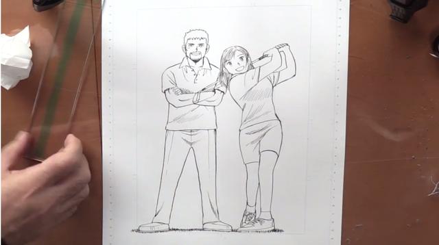 画像3: 続いて専用のペンで描く「ペン入れ」