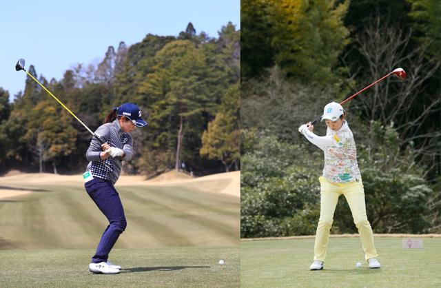 画像: 切り返したら右ひじが背中側に位置するにところに注目(左側)