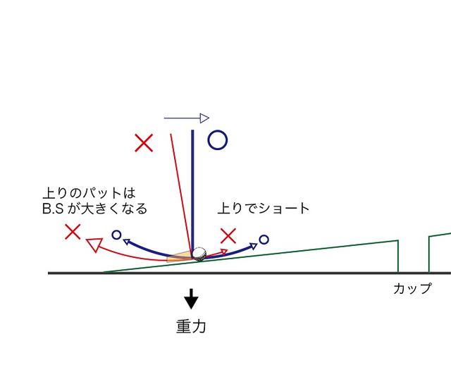 画像: 【図1】ヘッドが重いほど、バックスウィング(B.S)が大きくなる一方で、フォローは小さくなりやすい