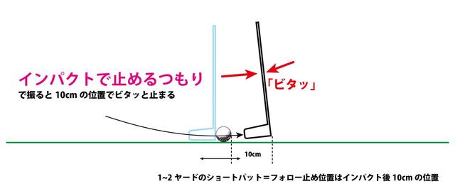 画像: 図5:ショートパットでは「インパクトビタ止め」