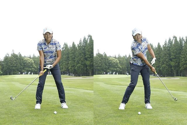 画像: 右手首の角度をキープする意識でスウィングしよう