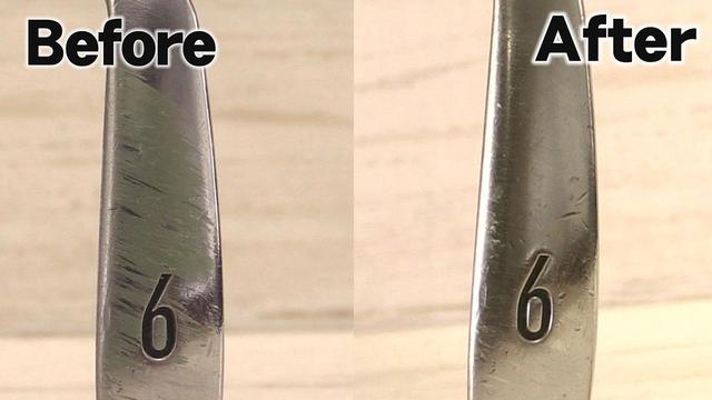 画像: 綺麗に汚れを落とすことができたが、やや力を入れてこする必要あり