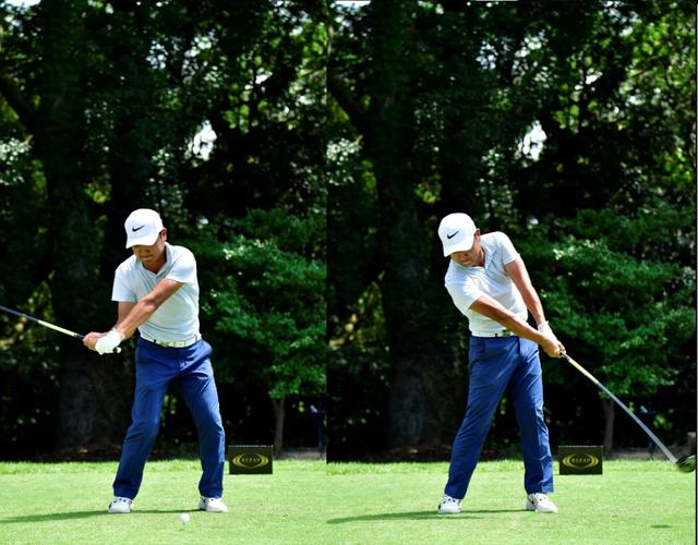 画像: 左手親指をシャフトに乗せないテンフィンガーグリップでフェース向きのコントロールが抜群