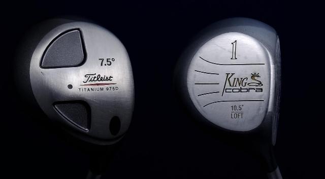 画像: 【左】タイトリスト「975D」(1997年発売)、【右】キングコブラ「ツアーメタル」(1993年発売)