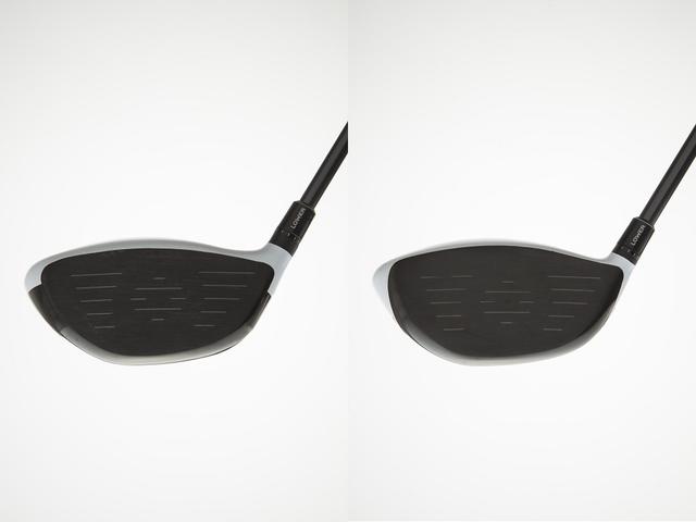 画像: 右が「M1」で左が「M2」。「M2」の方がフェース面が広く感じる。「M2」のほうがミスヒットに強そうだ