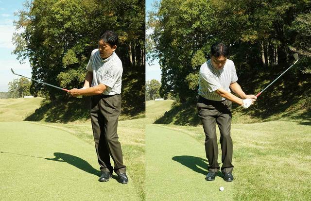画像: そのまま左右対象の幅で打てば、多少ミスしても寄る
