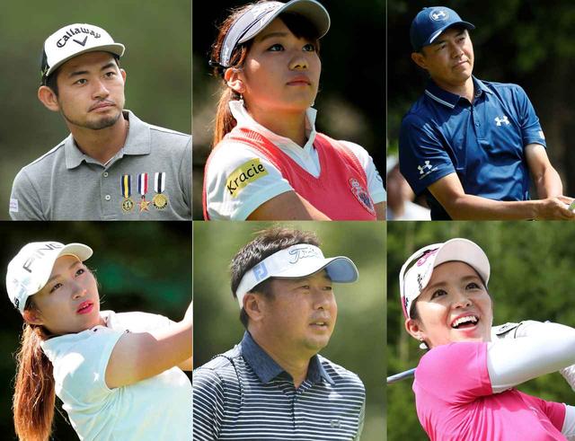 画像: 左上から時計回りに中里光之介、安田彩乃、横尾要、甲田良美、丸山大輔、大出瑞月の出場プロたち