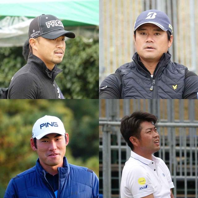 画像: トップに立つ小平(左上)を、宮里(右上)、キム(左下)、池田(右下)の3名が追う