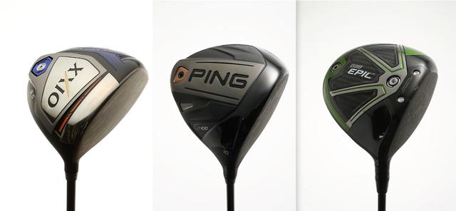 画像: 左からダンロップ「ゼクシオテン」、ピン「G400」、キャロウェイ「エピックサブゼロ」