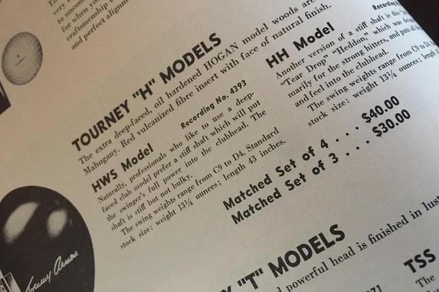 画像: 50〜60年代になると、有名プロのパーソナルモデルが続々と登場。ドライバーからアイアン、ウェッジ、パターまで、フルセットで使えるラインナップであることが基本だった