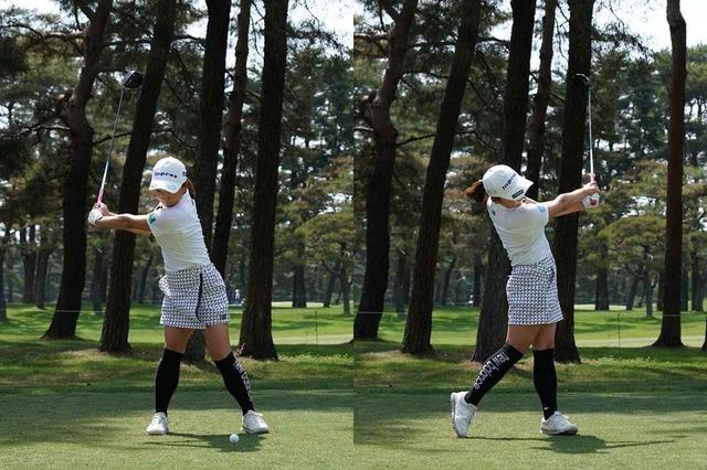 画像: 写真1:アーリーコックにより早い段階で胸の前にクラブをキープ。そのまま左右対称に振る、切れ味鋭いスウィングの特徴は変わらない(写真/2018年のサロンパスカップ、撮影/姉崎正)