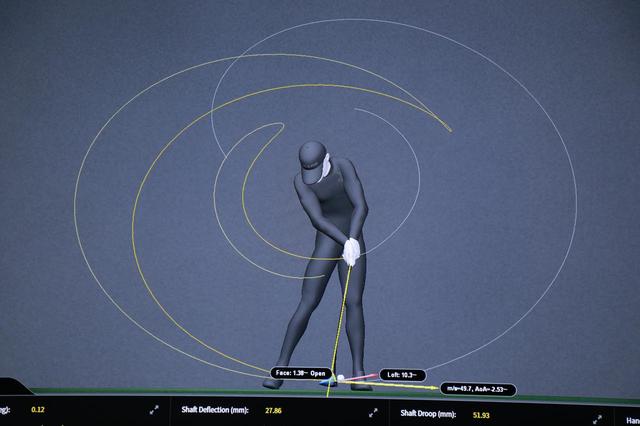 画像: 「ギアーズ」の画面。スウィング中の体とクラブの動きを、3Dで解析することが可能だ