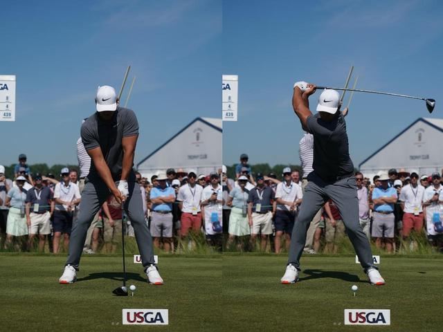画像: ストロンググリップで握りトップではフェースが空を向くシャットフェース(写真は2018年全米オープン)