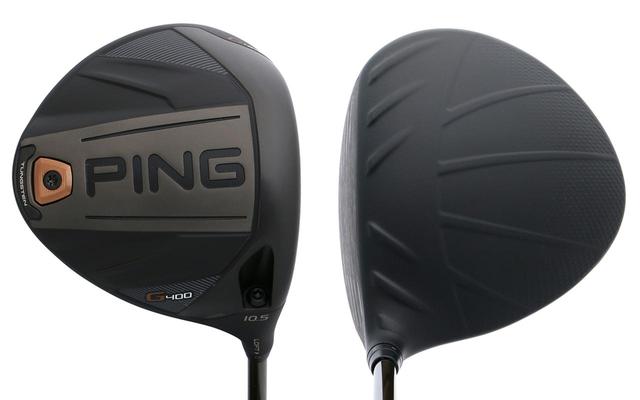 画像: PING「G400」(10.5度)。タングステンウェートの位置はソール後方部分。空気抵抗を抑えるクラウン形状は4モデル共通のものだ