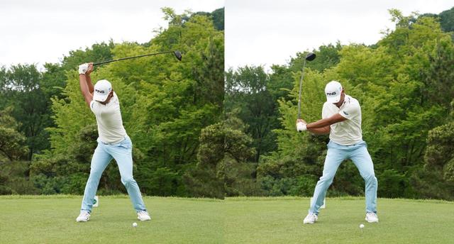 画像: 写真1 トップから左足をしっかりと踏み込み腕を振り下ろす(写真は2018年ツアー選手権 写真/姉崎正)