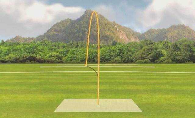 画像: (写真B)堀口のSFTの弾道。しっかりボールがつかまり、ドロー軌道に