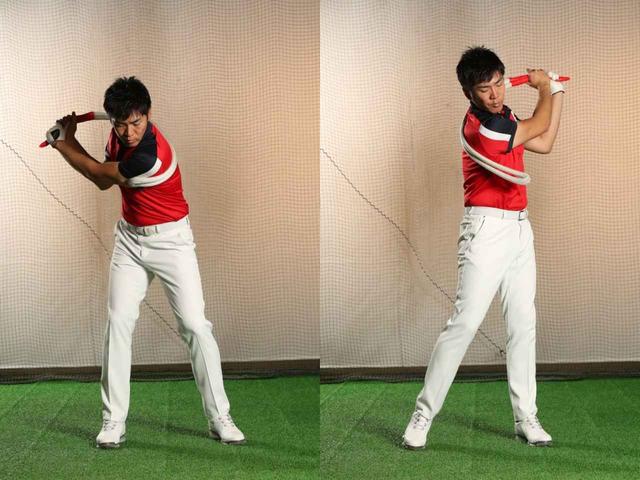 画像: 切り返しとフィニ ッシュでロープが体に巻き付くように振るのがコツ。「リリース」する感覚、そして自然に「タメ」ができる感覚が理解できるはずだ