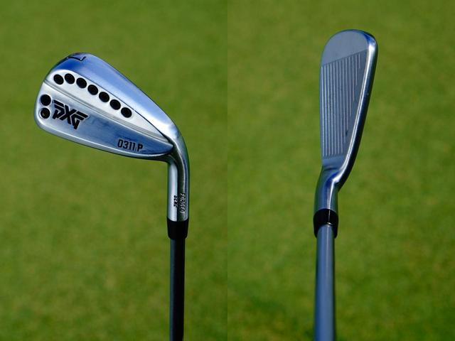 画像: アイアン、ユーティリティ、ドライバーは「PXG」を使用
