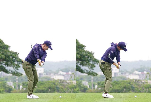 画像: 画像A/テークバックのフェース向きとダウンスウィングでのフェースの向きが同じ(写真は2019年ダイキンオーキッド 写真/姉崎正)