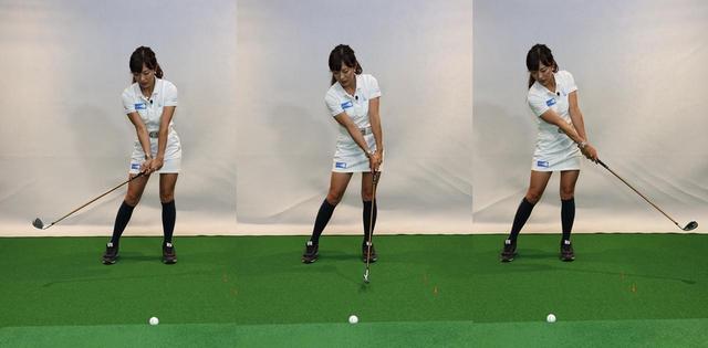 画像: 腕のローテーションでフェースを返していけば、ヘッドが走ってくれるのでダフリもなくなる