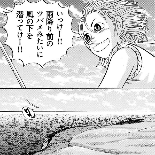 画像: 1巻で登場する「つばめボール」。マッスルバックの3番アイアンで風の下をくぐらせフェアウェイをキープしたローフェードボールだ