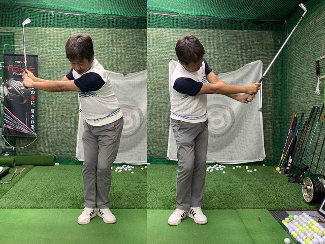 画像: ステップ3は両足のかかとをくっつけて。回転を意識して打つと良い感じです