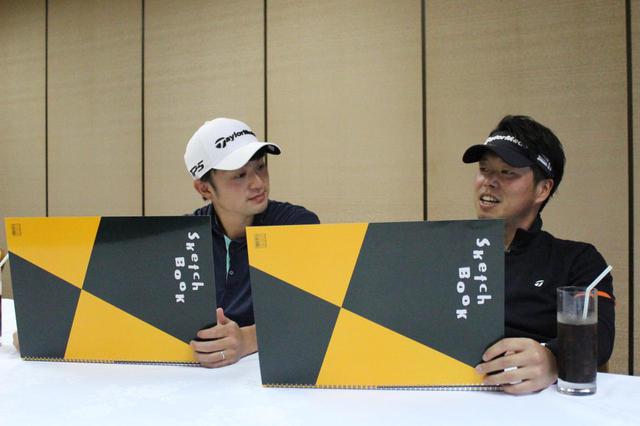 画像: 悩みながらも「好きなスウィングBEST3」を教えてくれた目澤秀憲コーチ(左)と黒宮幹仁コーチ(右)