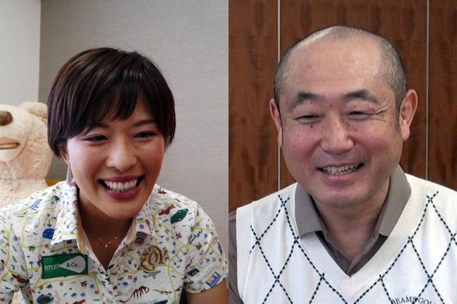 画像: ゴルフ好きなお笑い芸人ずん・やす(右)が、ゴルフ上達のため美女プロ小澤美奈瀬(左)のリモートレッスンを受講した